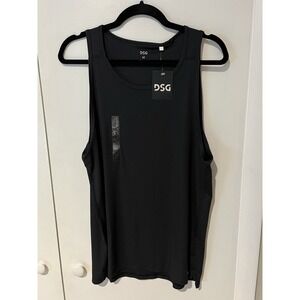 NWT DSG Men's Tank Top Pure Black Size M Running Training Gymwear Activewear‎